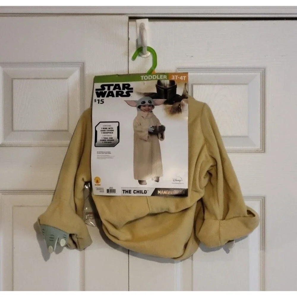 Star Wars Grogu Mandalorian Child Baby Yoda 3T-4T Toddler Halloween Costume
